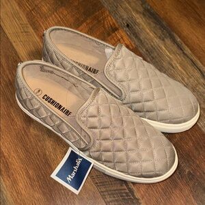 Cushionaire Women's Quilted Slip-On Loafers - Taupe